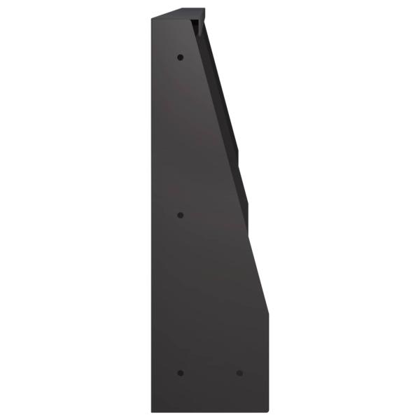 Stützmauer 4 stk. 60 x 12 x 30 cm Stahl Schwarz