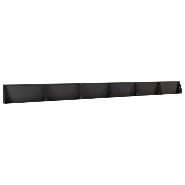 Stützmauer 6 stk. 100 x 12 x 40 cm Stahl Schwarz