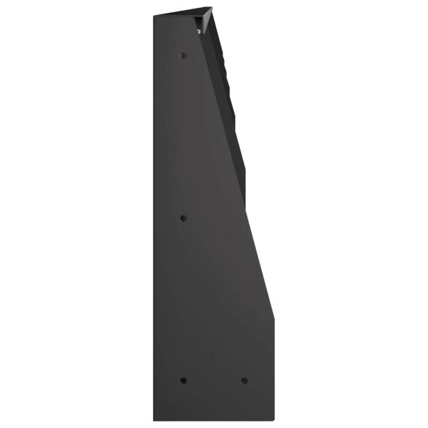 Stützmauer 6 stk. 100 x 12 x 40 cm Stahl Schwarz