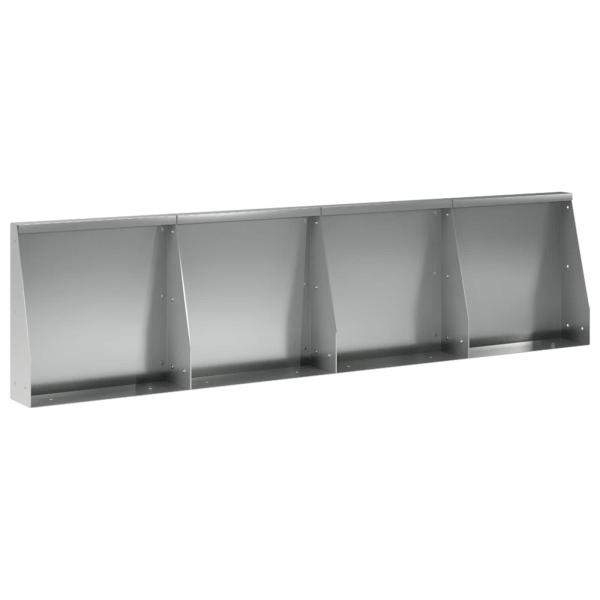 Stützmauer 4 stk. 40 x 12 x 50 cm Verzinkter Stahl Silber