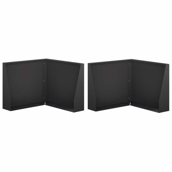 ARDEBO.de - Stützmauer 2 stk. 50 x 50 x 30 cm Stahl Schwarz