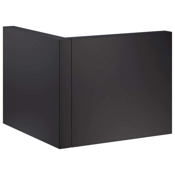 Stützmauer 2 stk. 50 x 50 x 30 cm Stahl Schwarz
