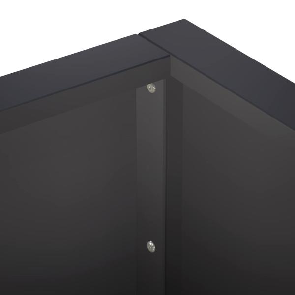 Stützmauer 2 stk. 50 x 50 x 30 cm Stahl Schwarz