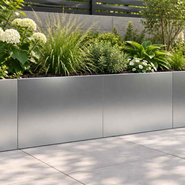 ARDEBO.de - Stützmauer 2 stk. 60 x 12 x 30 cm Verzinkter Stahl Silber