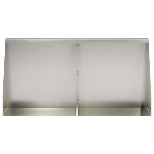 Stützmauer 2 stk. 40 x 12 x 30 cm Edelstahl Silber