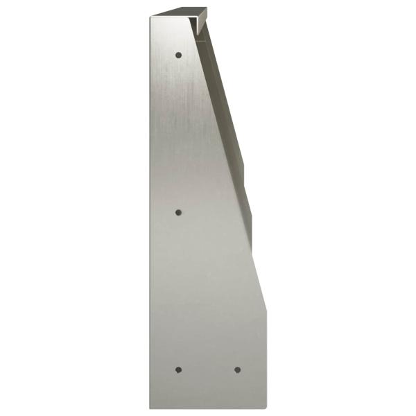 Stützmauer 2 stk. 40 x 12 x 30 cm Edelstahl Silber