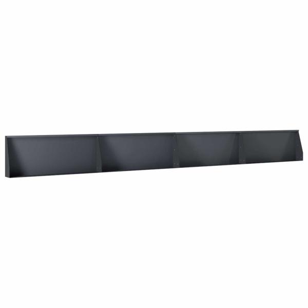 Stützmauer 4 stk. 100 x 12 x 40 cm Stahl Anthrazit