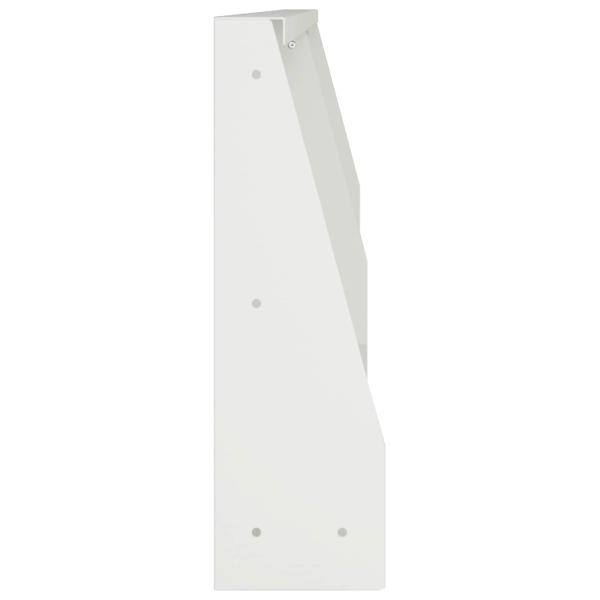 Stützmauer 2 stk. 100 x 12 x 50 cm Stahl Weiß