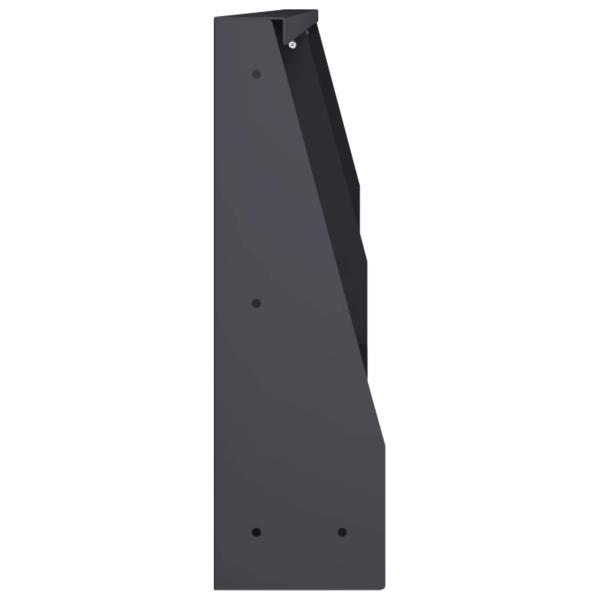 Stützmauer 2 stk. 100 x 12 x 40 cm Stahl Anthrazit