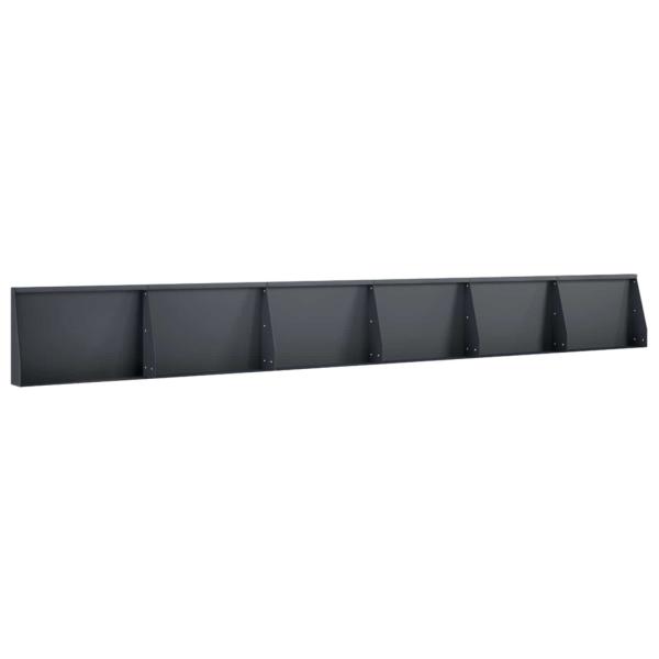 Stützmauer 6 stk. 60 x 12 x 30 cm Stahl Anthrazit
