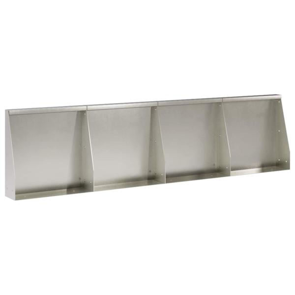 St?tzmauer 4 stk. 40 x 12 x 40 cm Edelstahl Silber