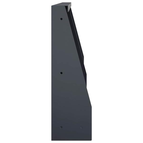 Stützmauer 2 stk. 40 x 12 x 50 cm Stahl Anthrazit
