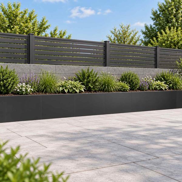 ARDEBO.de - Stützmauer 6 stk. 60 x 12 x 50 cm Stahl Schwarz