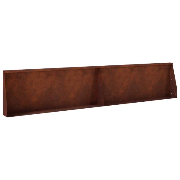 Stützmauer 2 stk. 100 x 12 x 50 cm Wetterfeststahl Rostoptik