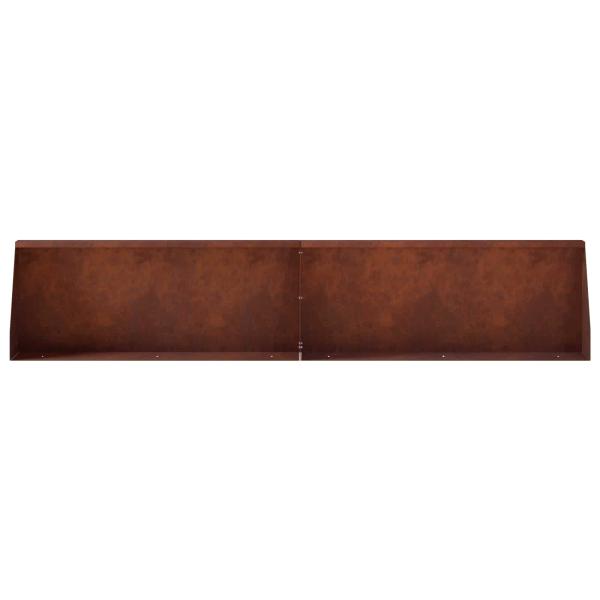 Stützmauer 4 stk. 100 x 12 x 40 cm Wetterfeststahl Rostoptik