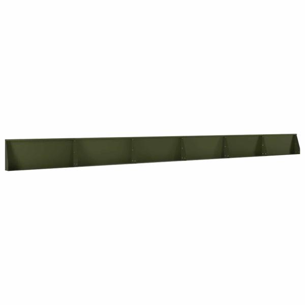 St?tzmauer 6 stk. 100 x 12 x 30 cm Stahl Olivgr?n