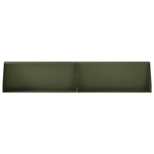 St?tzmauer 6 stk. 100 x 12 x 30 cm Stahl Olivgr?n