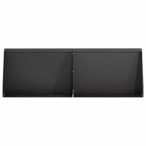 Stützmauer 4 stk. 60 x 12 x 50 cm Stahl Schwarz