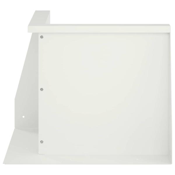 Stützmauer 50 x 50 x 50 cm Stahl Weiß