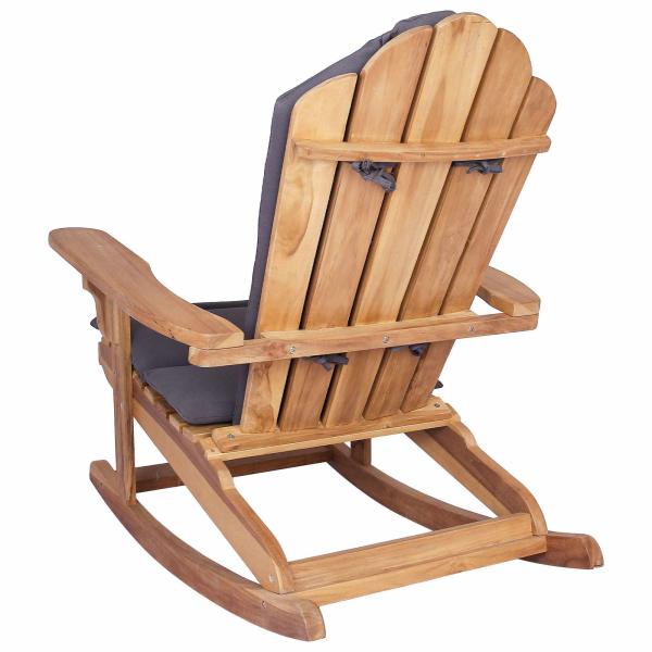 Garten Adirondack Schaukelstuhl Natur Massivholz Teak