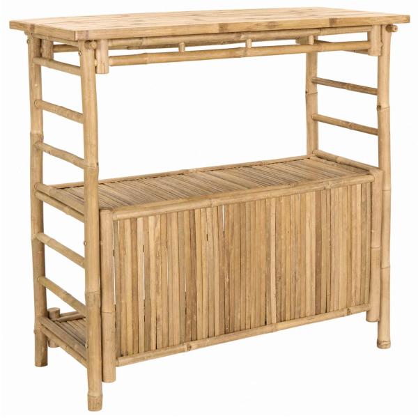 Outdoor Bar Tisch und Hocker 3 stk. Natur Bambus