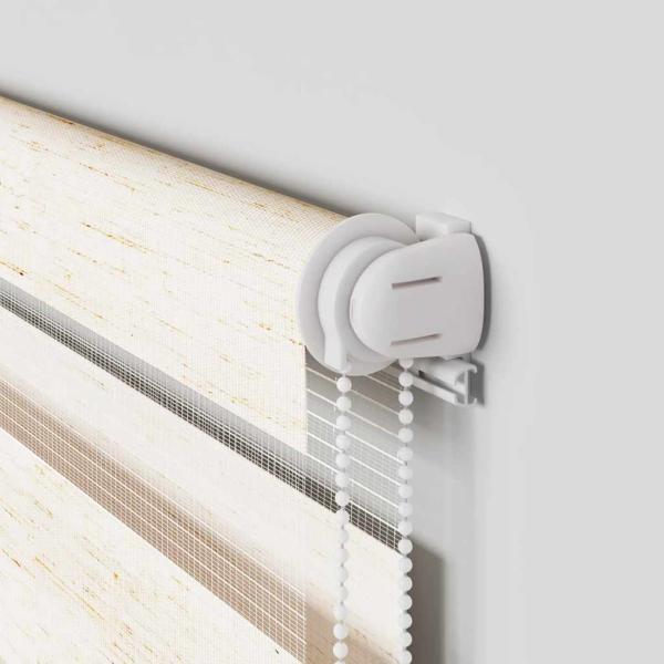 Doppelrollo Marmorbeige 120x230cm Stoffbreite 115,9 cm Polyester