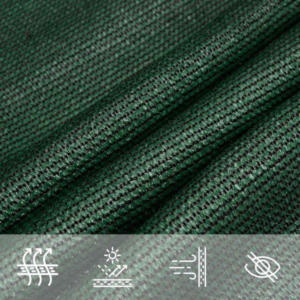 Sonnensegel 160 g/m² Dunkelgrün 2x2,5 m HDPE