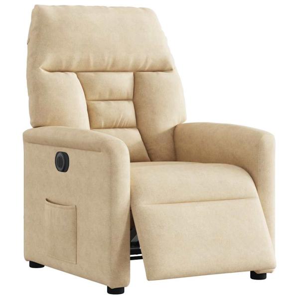 Relaxsessel Elektrisch Creme Mikrofasergewebe