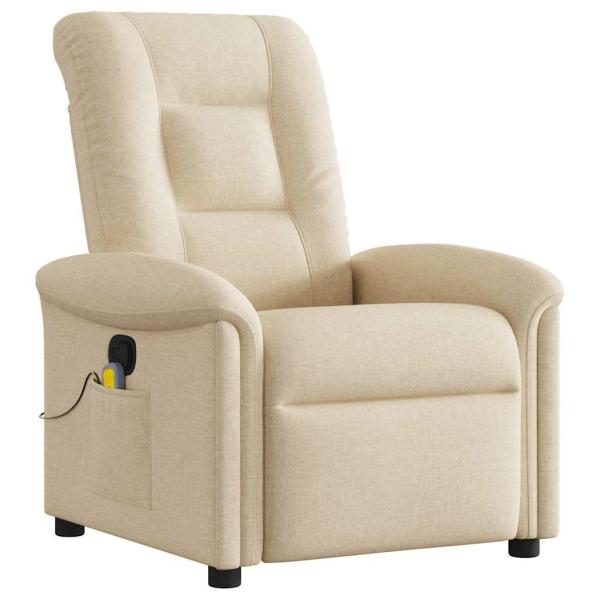 Massagesessel Creme Stoff