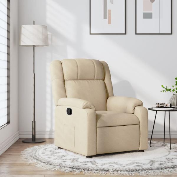 ARDEBO.de - Relaxsessel, cremefarbener Stoff