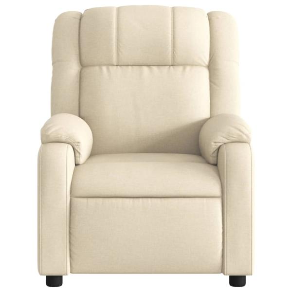 Relaxsessel, cremefarbener Stoff