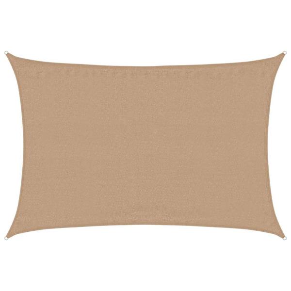Sonnensegel 160 g/m² Taupe 4x6 m HDPE