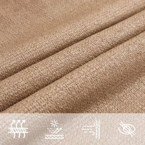 Sonnensegel 160 g/m² Taupe 4x6 m HDPE