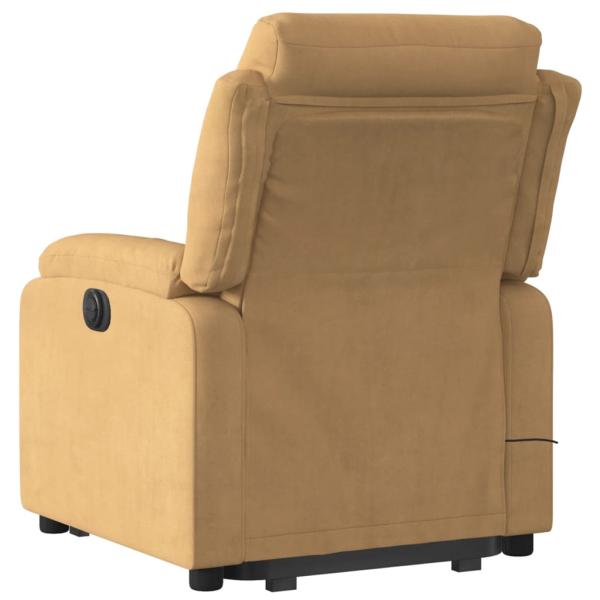 Massagesessel mit Aufstehhilfe Braun Samt