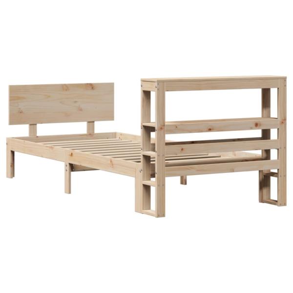 Bettgestell mit Kopfteil ohne Matratze 90x190 cm