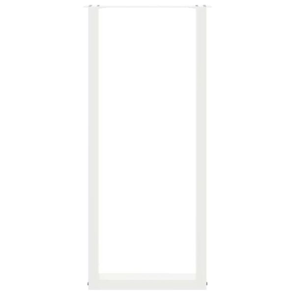 Bartischbeine U-Form 2 Stk. Weiß 50x(110-111) cm Stahl