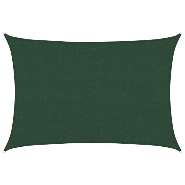 Sonnensegel 160 g/m² Dunkelgrün 4x6 m HDPE