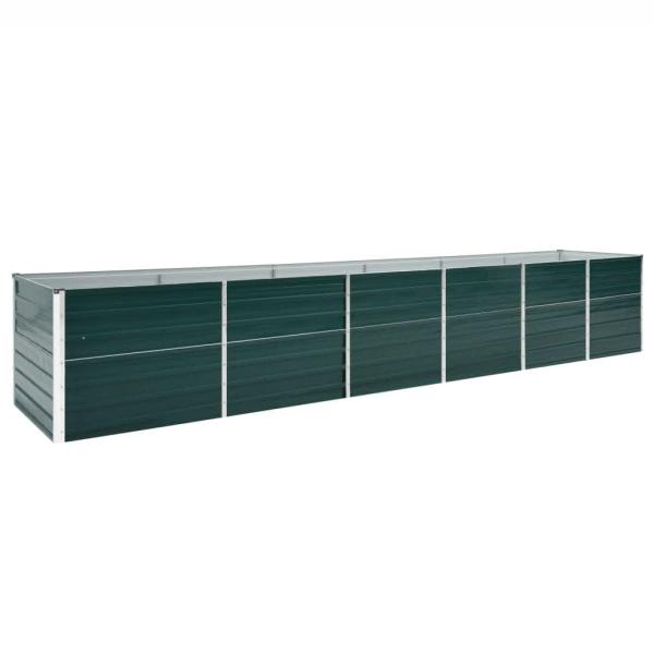 ARDEBO.de - Garten-Hochbeet Verzinkter Stahl 480x80x77 cm Grün
