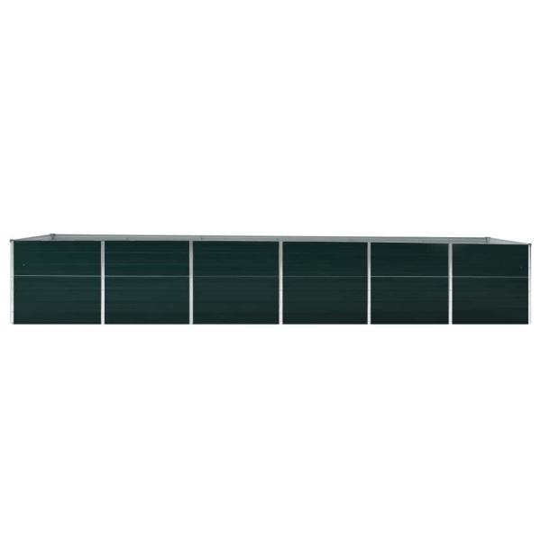 Garten-Hochbeet Verzinkter Stahl 480x80x77 cm Grün