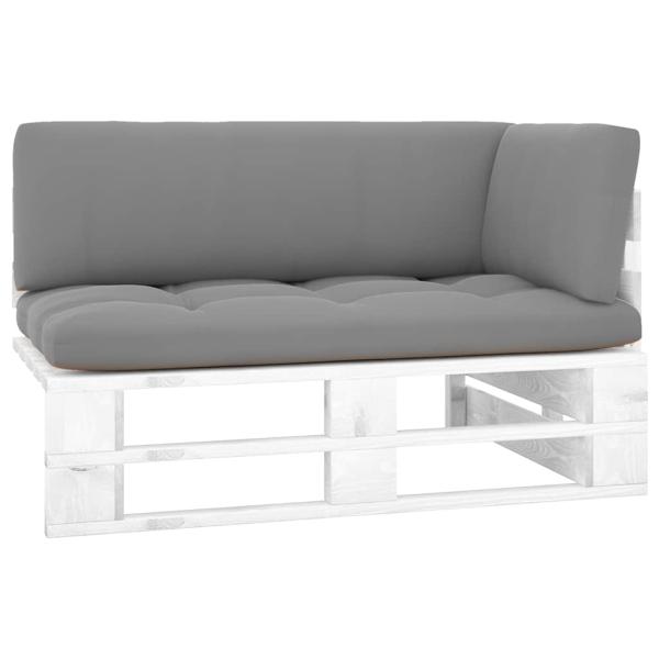 ARDEBO.de - Outdoor-Ecksofa Paletten Kiefernholz Imprägniert Weiß