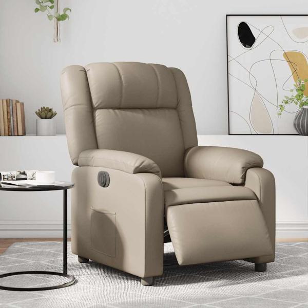 ARDEBO.de - Relaxsessel Elektrisch Cappuccino Kunstleder