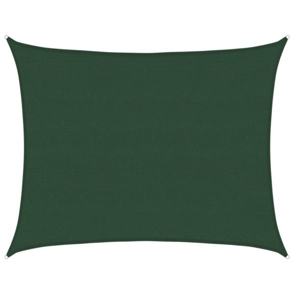 Sonnensegel 160 g/m² Dunkelgrün 6x8 m HDPE