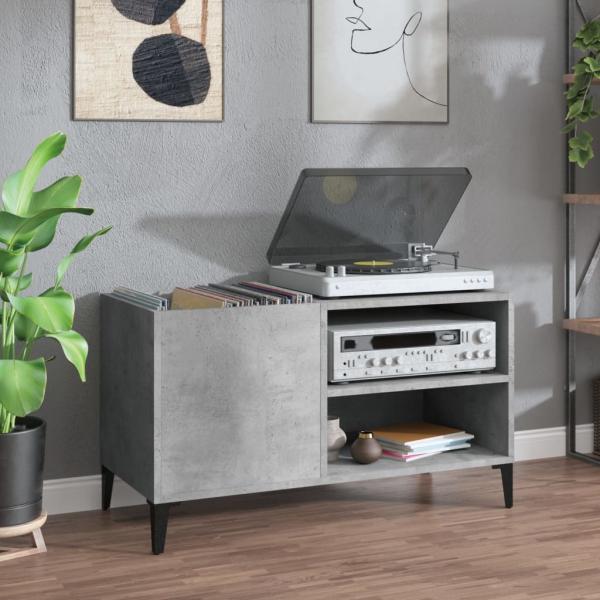 ARDEBO.de - Plattenschrank Betongrau 84,5x38x48 cm Holzwerkstoff