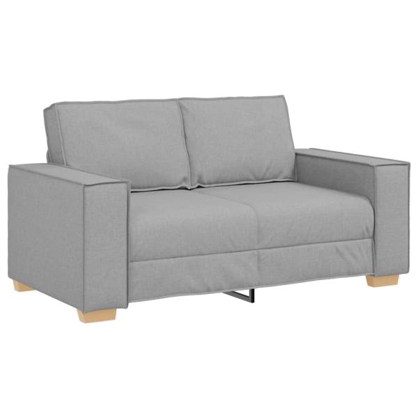 Sofa 3 stk. Wolkengrau Leinenmischgewebe