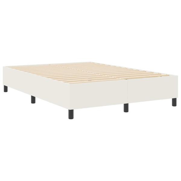 Plattformbettgestell Creme 140 x 200 cm Cordstoff