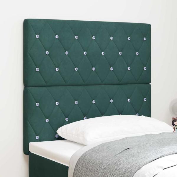 ARDEBO.de - Kopfteil Dunkelgrün 90 cm Samt