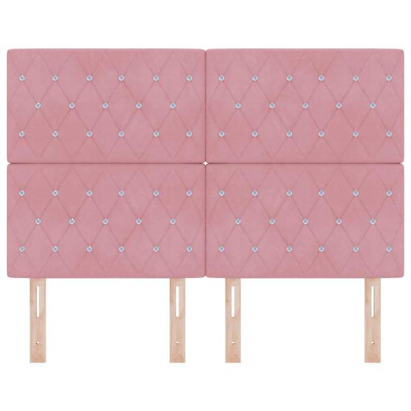 Kopfteil Rosa 144 cm Samt