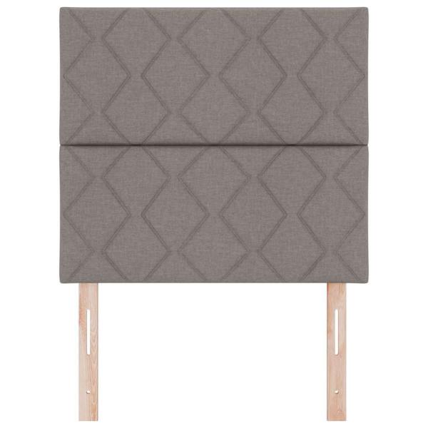 Kopfteil Taupe Stoff
