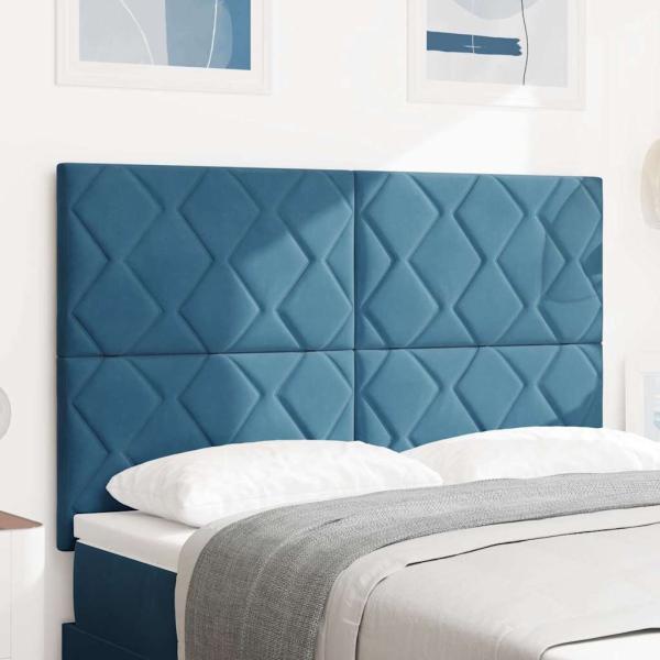 ARDEBO.de - Kopfteil Dunkelblau 144 cm Samt