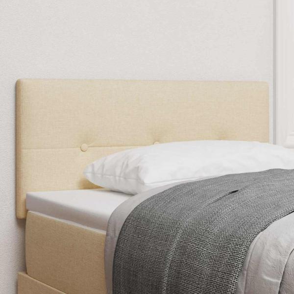 ARDEBO.de - LED Kopfteil mit LED-Lichtleisten Creme 100 cm Stoff